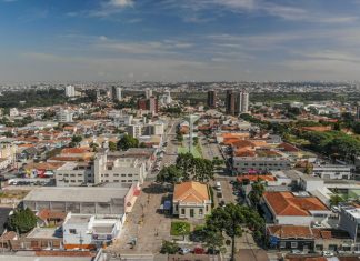 Vista de cima centro de São José dos Pinhais