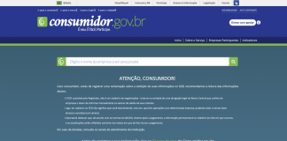 Imagem do site consumidor.gov