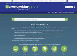 Imagem do site consumidor.gov